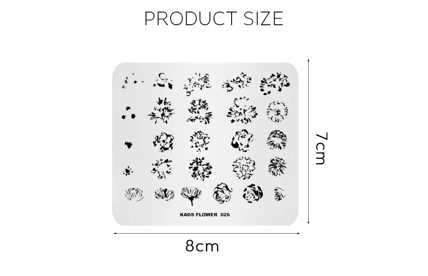 KADS ногтей тиснения плиты изображения цветок маникюрный Шаблон трафарет для ногтей инструмент Шаблоны DIY изображения ногтей украшения