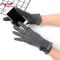 Женские перчатки и варежки женские зимние перчатки экран кашемир сохраняет тепло Вождение полный палец перчатки
