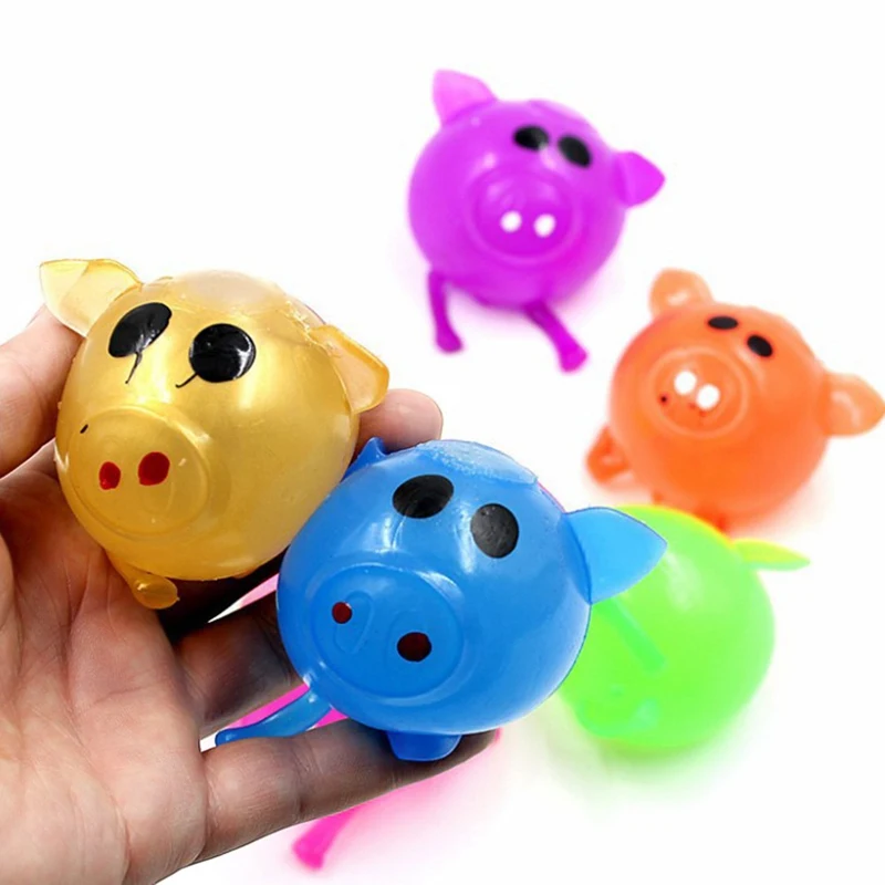 

2019 Pig year Hot Toys 1Pc Anti-stress Splat Ball Smash Various Styles Pig Toys Squeeze Squishy pig slime funny brinquedos