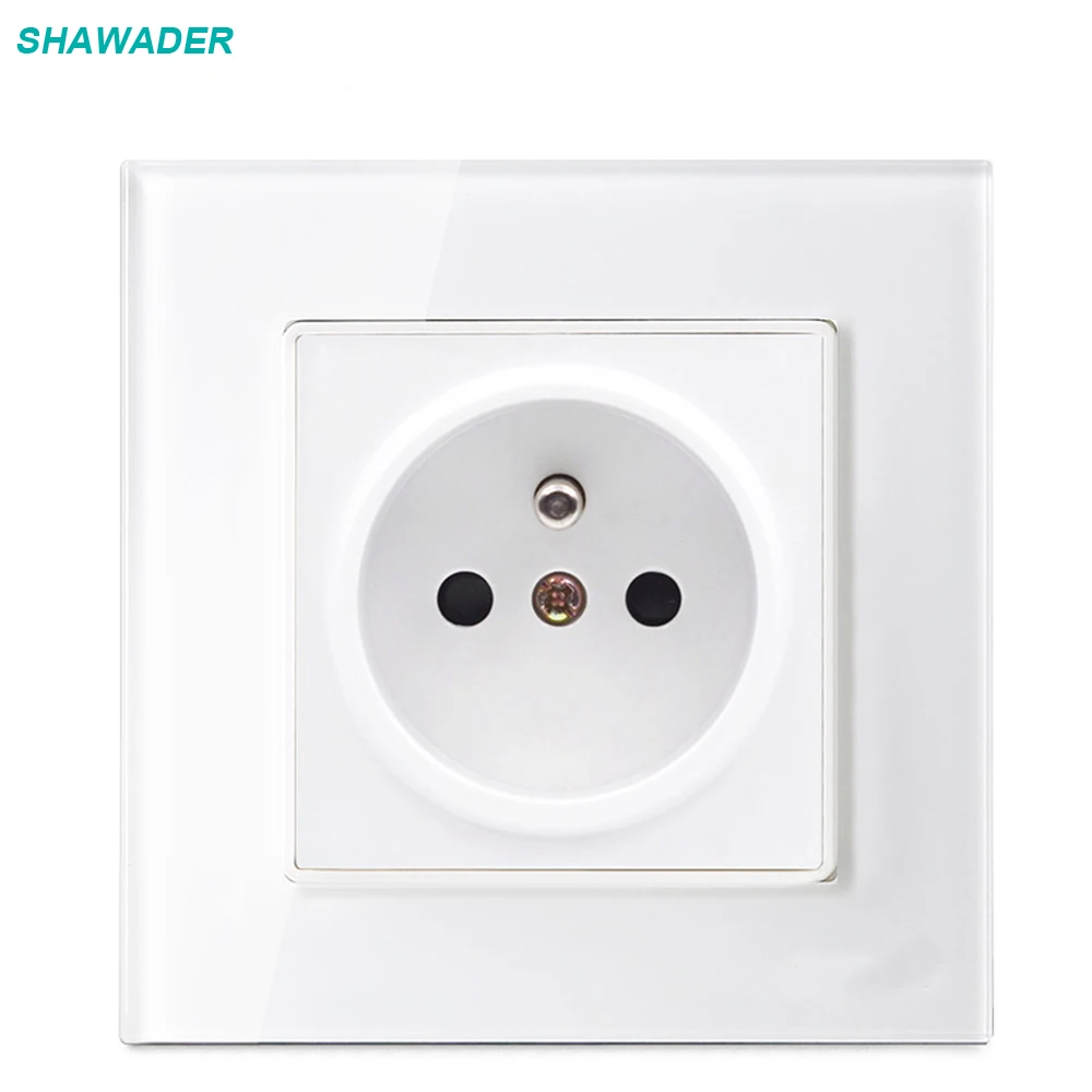 

Wall Socket European Standard 16A French Series Wall Outlets Power Socket Schuko Wall Socket for IPhone/Android Appliances