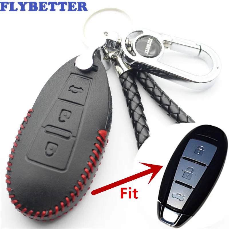Смарт чехол FLYBETTER из натуральной кожи с 3 кнопками для Suzuki Swift/Kizashi/SX4/S Cross/Maruti/Ciaz/Baleno