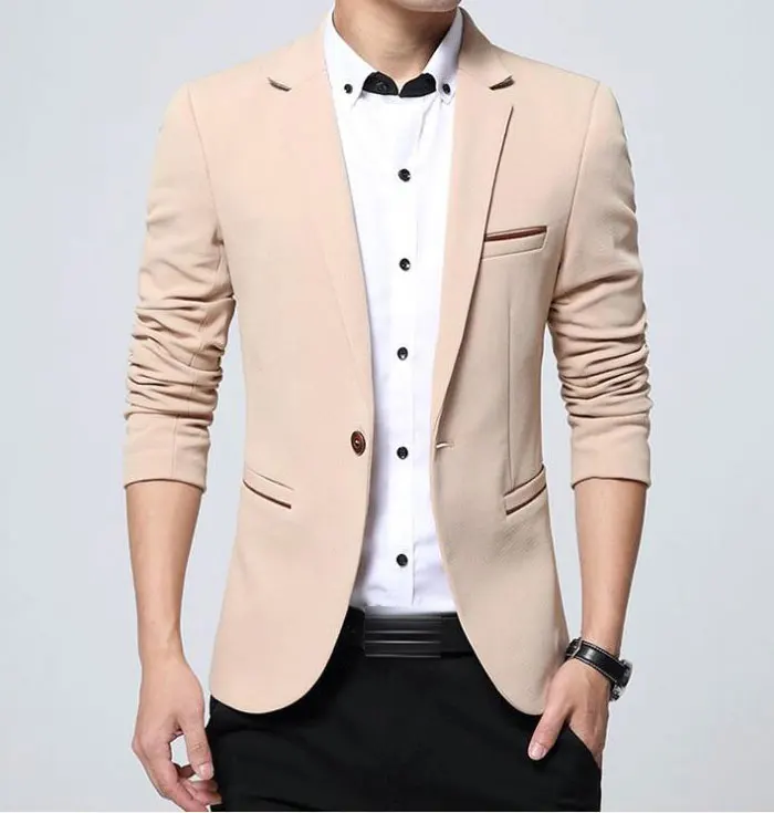 Новое поступление, роскошный мужской блейзер, весенний модный брендовый высококачественный хлопковый приталенный мужской костюм Terno, мужские пиджаки для мужчин