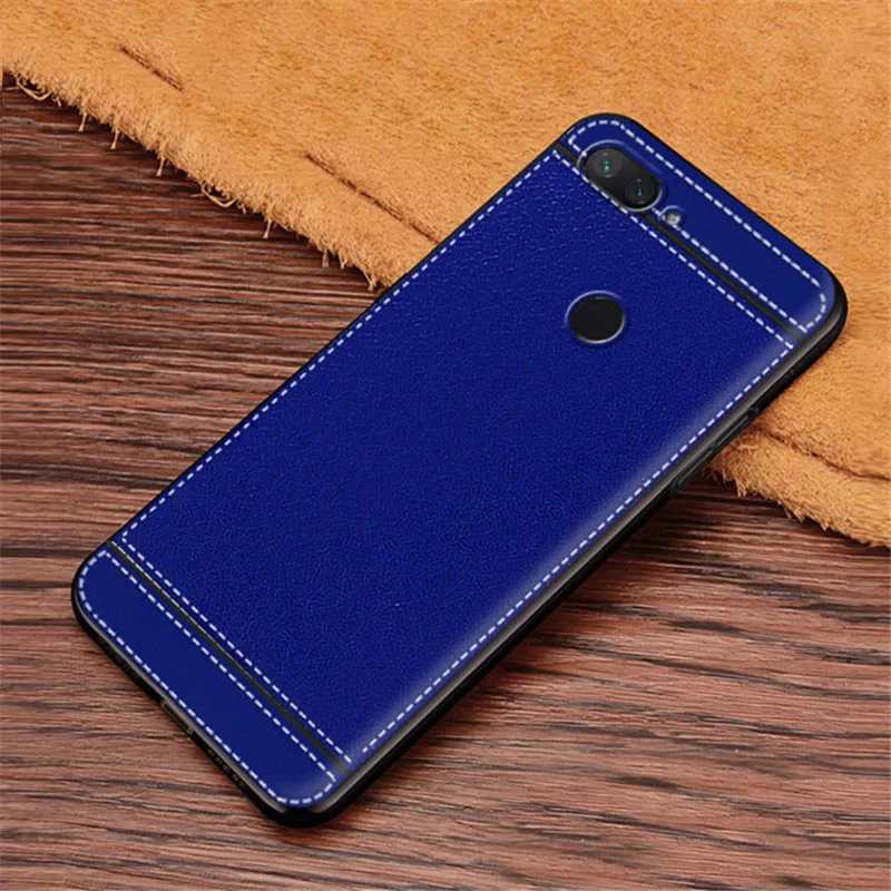 

Litchi silicone case for xiaomi mi 8 lite cases funda hoesje carcasa lychee matte tpu cover xiomi mi 8 lite coque etui tok kryt