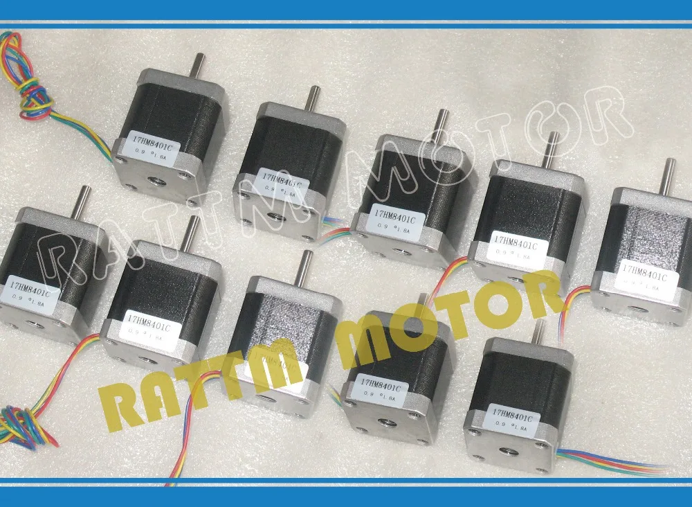 

10pcs Nema17 Stepper Motor 42 motor Nema 17 motor 17HS8401C 48mm 1.8A 78OZ-in 0.9Deg CNC motor 4-lead for 3D printer