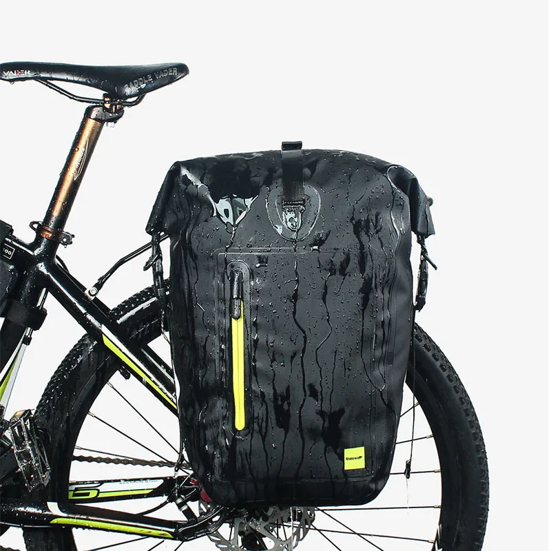 Billige Rhinowalk Multifunktionale MTB Bike Hinten Rack Tasche Wasserdichte Road Fahrrad Pannier Rear Seat Trunk Bag Radfahren Fahrrad Taschen 25L