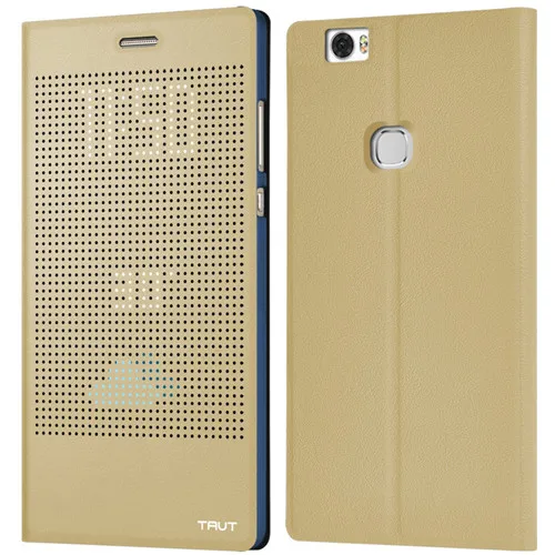 Для Huawei Honor Примечание 8 Случае Крышка 6.6 дюймов TAVT Смарт Услуга сна Чехол Окошком для Huawei Honor V8 Макс Откидная Крышка - Цвет: Gold