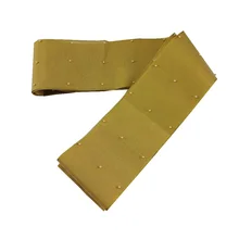 Последний дизайн персик ASO OKE геле с бисером 016 V длина 4,3 M Нигерия головные уборы для платья одежды