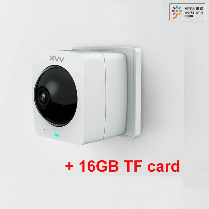 XIAO mi jia XiaoVV Smart Panora mi c ip-камера HD 1080P 360 ° Panora mi c AI функция обнаружения гуманоида ночная версия приложение для работы с mi home - Цвет: add 16GB card