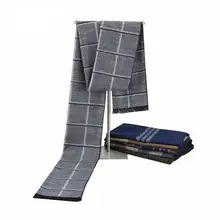 Trendy Plaid Scarfs Men Winter Warm Thick Cashmere Scarf Acne Studios Luxury Brand Tartan Foulards Male YJWD711