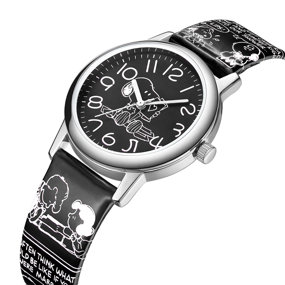 Snoopy мужские часы классические Мультяшные подлинные Брендовые повседневные Модные кварцевые наручные часы женские часы водонепроницаемые подлинные брендовые