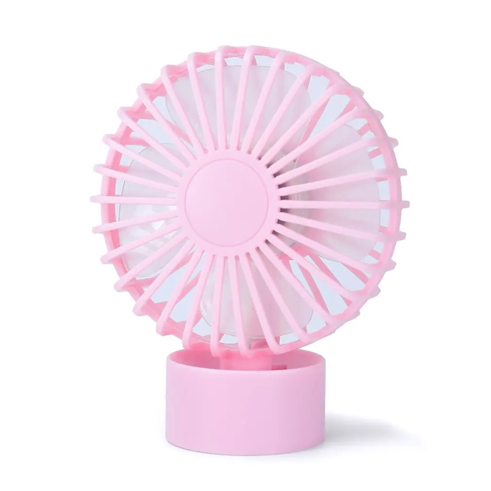 Креативный вентилятор с цветком от солнца, Usb мини бесшумный Настольный маленький Электрический вентилятор для студентов, летний портативный маленький вентилятор - Цвет: Розовый