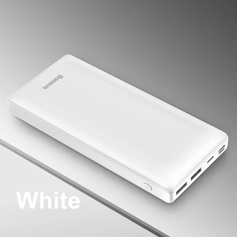 Baseus 30000 мАч Внешний аккумулятор type-C PD быстрое зарядное устройство Внешний аккумулятор портативное зарядное устройство для iPhone Xiaomi HUAWEI - Цвет: Powerbank White