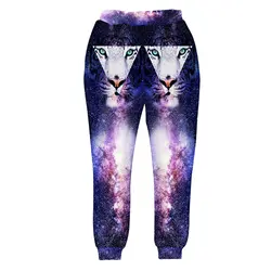 2017 красивые 3d штаны мужские/женские длинные штаны harajuku креативный принт звезда пространство Треугольники Тигр деревья galaxy джоггеры sizw S-XL