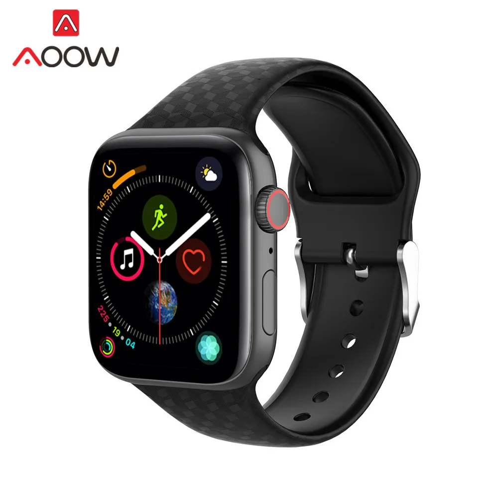Силиконовый ремешок для часов iWatch Apple Watch 1 2 3 4 40 44 38 42 мм спортивный сменный