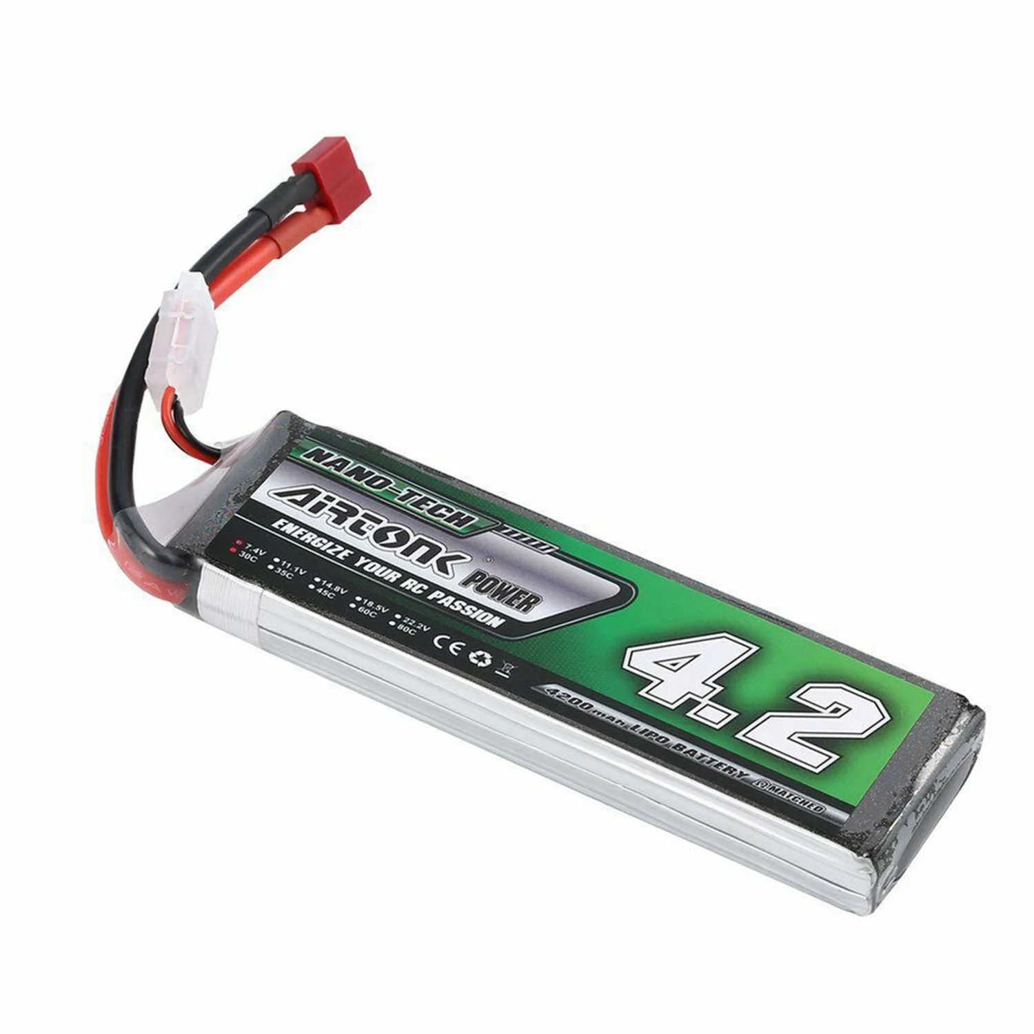 Airtonk мощность 7,4 В 4200 мАч 30C 2 S 1 P Lipo батарея T Разъем для Rc Drone автомобиля, вертолет, автомобиль, лодка поддержка баланс зарядное устройство