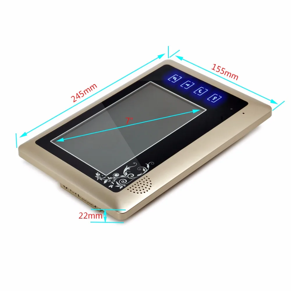 SmartYIBA домофон электронный домашний телефон с замком RFID брелоки Доступ видео домофон ключ домофона 7 дюймов сенсорный экран монитор
