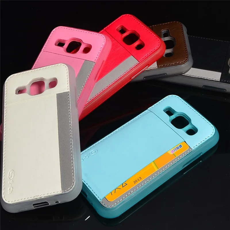 For Samsung Galaxy J1 6 Colors Soft Silicone+PU Leather TPU Case With Card Slot Mobile Phone Free Shipping |