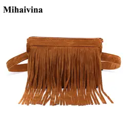 Mihaivina модная поясная сумка для женщин Винтажная сумка с кисточками поясная сумка Женская поясная модная поясная сумка женская сумка для