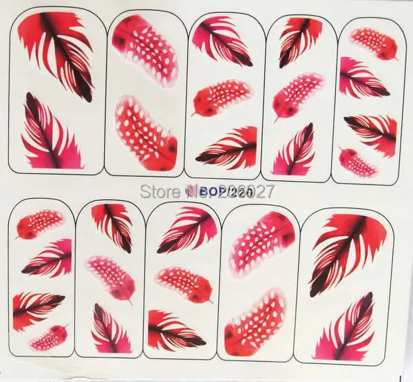 2PCS BOP220 Cartoon Nail Art Water Decal Nail Water Transfer Sticker-in