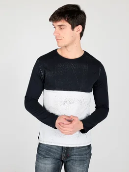 

Long-sleeved knit two-color