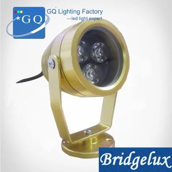 10 шт./лот DHLFedex UPS 3 Вт светодиодный подводный светильник 3 Вт IP68 Золотой водонепроницаемый светильник ing гейзер бассейн Пруд Лампа DC12V