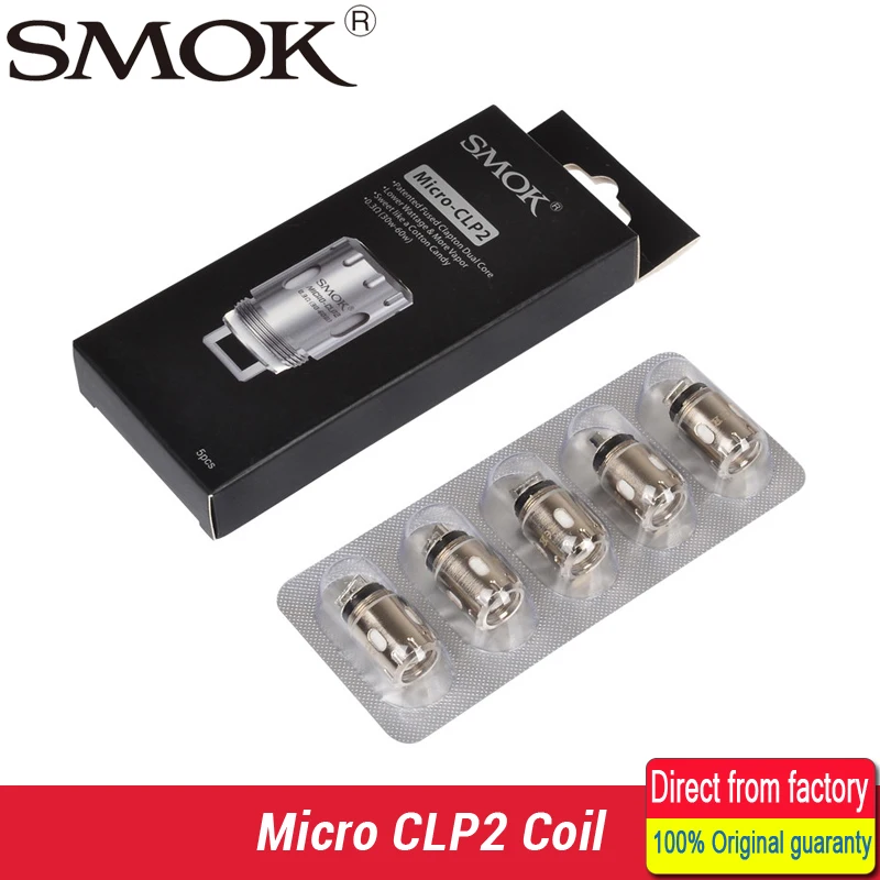 

l Smok Micro CLP2 Coil 0.3 & 0.6ohm for Micro TFV4 Tank lower wattage more vapor micro TFV4 coil 5pcs/lot