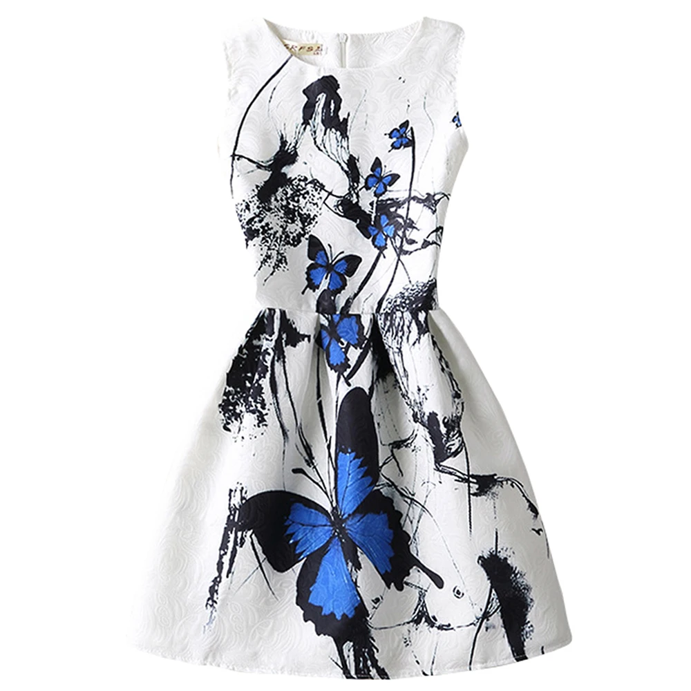 

2019 New Girls Dresses for Girls Vestidos Princess Teenagers Party Dress Summer Butterfly Dress Children Costume Kids Clothes
