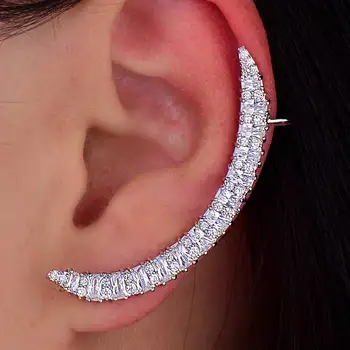 

GODKI Luxury Design Marvellous Cubic Zircon Crescent Moon Ear Bone Cuff Earring