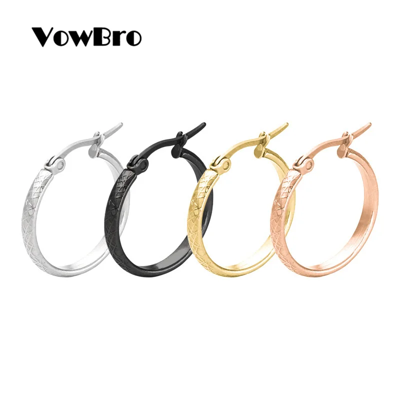 

VowBro 15-30mm diameter small cute ear ring Stainless steel Smooth for wear Special offer free shipping