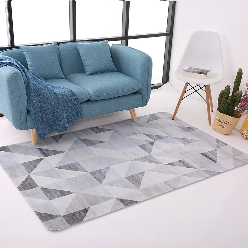 Европейский абстрактный геометрический мраморный серый/белый прямоугольный ковер нескользящий моющийся прочный коврик для гостиной/дверной коврик