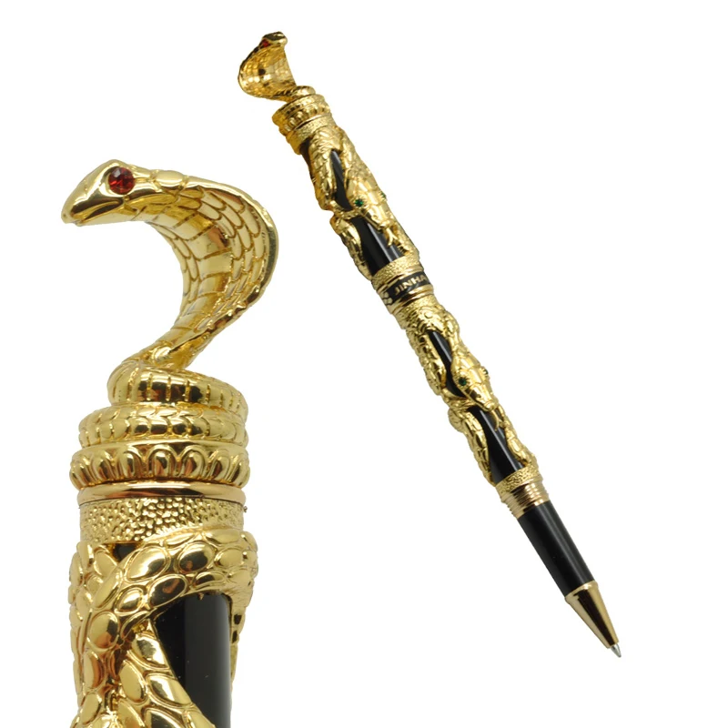 Jinhao шариковые ручки Золотая Змея 3D узор шариковая ручка в оригинальной