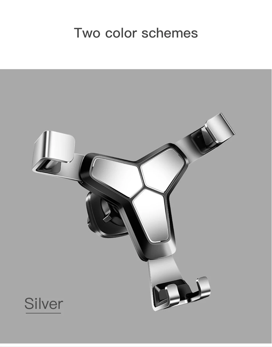 !ACCEZZ Gravity Car Phone Holder Stand Air Vent 360 Degree Rotation Universal 4-7 inches For iphone Xiaomi Samsung Auto Bracket (12)