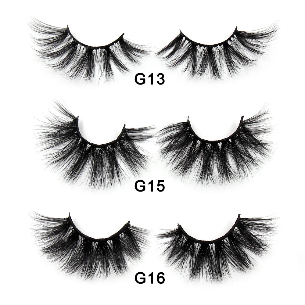 LEHUAMAO 25mm Eyelashes 3D Mink False Eyelash Long Wispy Fluffy Curly Lashes Cruelty Free Natural Lash Dramatic False Eyelashes