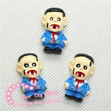 Смола зомби для Хэллоуина кабошон плоское основание Скрапбукинг 50 шт/Партия 15*27 мм