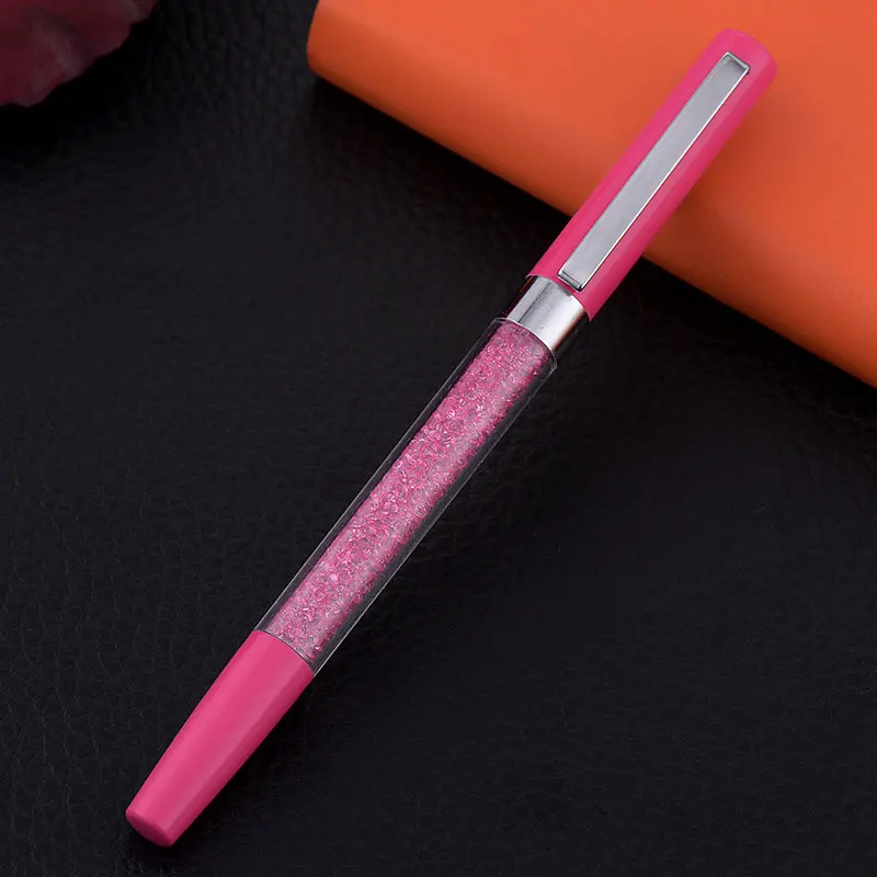 Модная кристальная гелевая ручка, высокое качество, деловая подпись в офисе, ручка, горячая распродажа, для школьников, для письма, канцелярские принадлежности, для Конференции, алмазная ручка - Цвет: Rose red