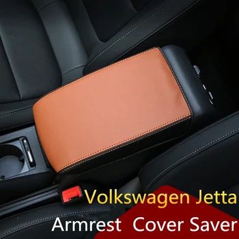 

Car Armrest Cover Soft Leather Center Console Box Armrest Seat Protective Cover For VW Volkswagen Jetta MK6 MK7 2013 2014