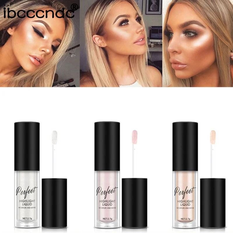 

3 Colors Makeup Highlighter Illuminator Contouring Makeup Face Brightener Concealer Liquid Highlighter Primer Bronzer Face Glow
