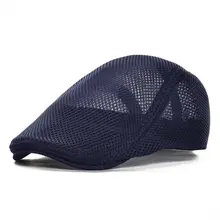 VOBOOM летняя плоская кепка для мужчин темно-синяя сетка таксистка газетчик женская шляпа в стиле Гэтсби берет плюща Кепка s человек дышащий головной убор Boina 126