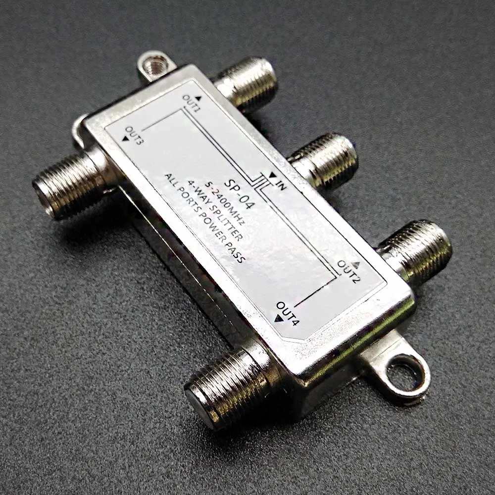 Оптовая продажа 5 2400MHz 4 канальный сплиттер спутникового сигнала питания
