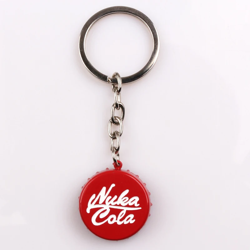 

New trend game series Nuka Cola red personality keychain radiation high quality men and women unique lover gift