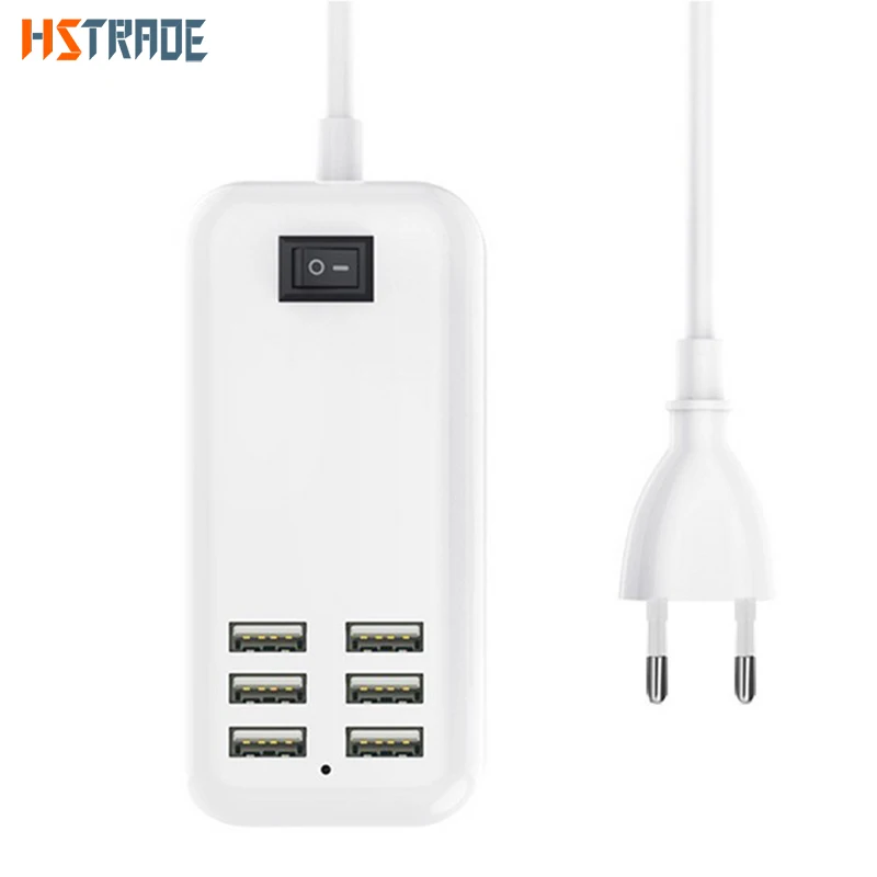 

HSTRADE EU S 6 port adapter plug 3A 15 Watt mobile phone USB charger dock For iPhone 7 Samsung S7 S6 edge iPad LG G4 charger