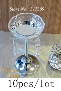 

10Pcs/Lot, Candle Holders With Acrylic Strands, 21cm ( 8.3") Tall, Wedding Party Home Christmas Decoration, Wedding Centerpiece