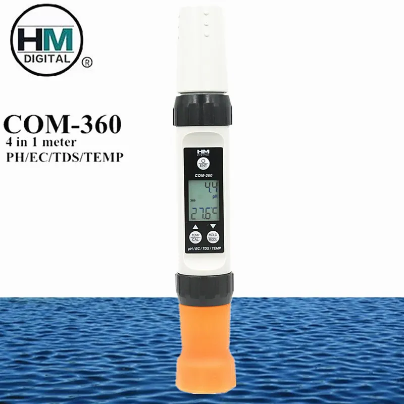 HM COM-360 Цифровой PH/TDS/EC/Temp 4 в1 метр тестер кислотности качество воды инструмент тестирования для бассейнов питьевой воды аквариум 30% скидка