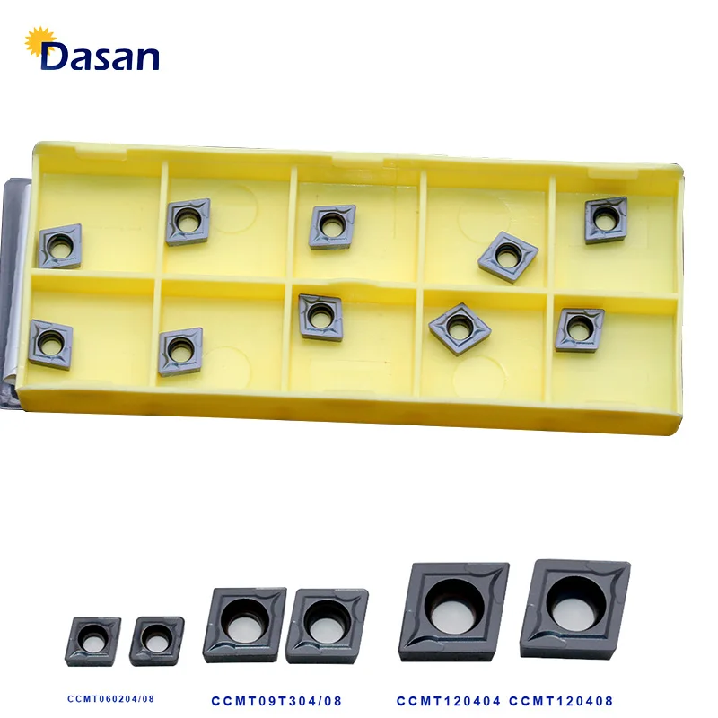 

10PCS Free Shipping CCMT060204 CCMT09T304 CCMT120404 Boring Turning CNC Stainless Steel Cutting Tools Tungsten Carbide Inserts