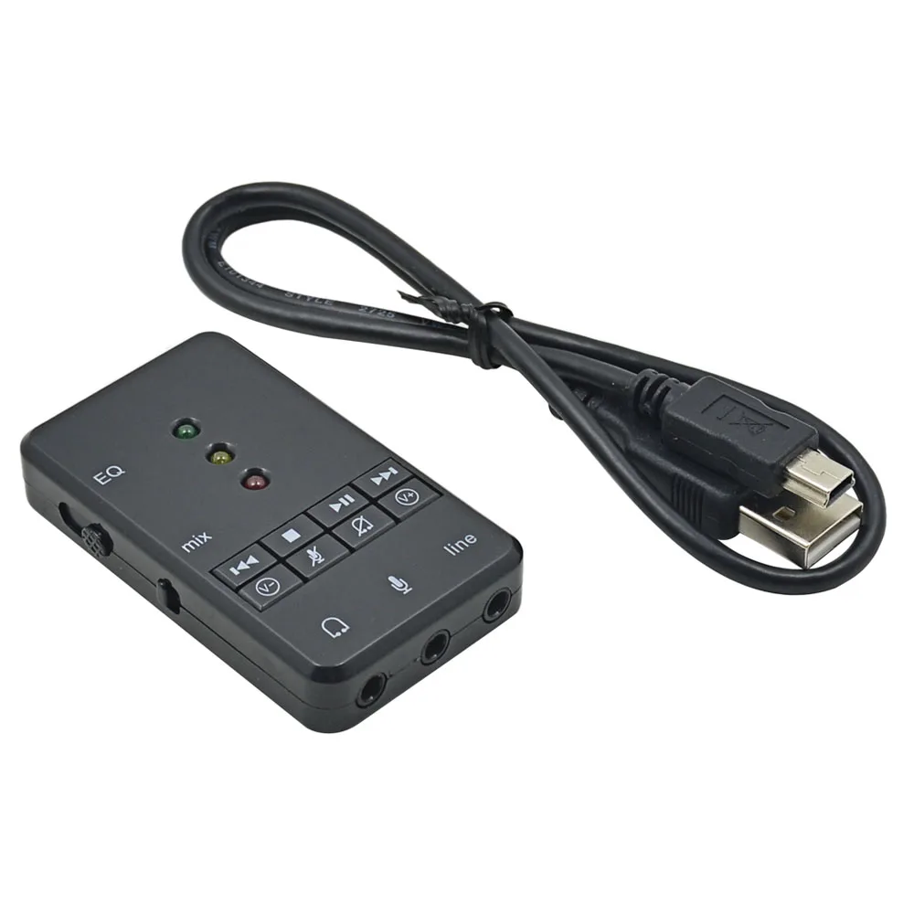 TISHRIC Внешняя USB Звуковая карта адаптер 7,1 канал 3D Аудио гарнитура микрофон 3,5 мм разъем для ПК ноутбук Win XP/78 Linux