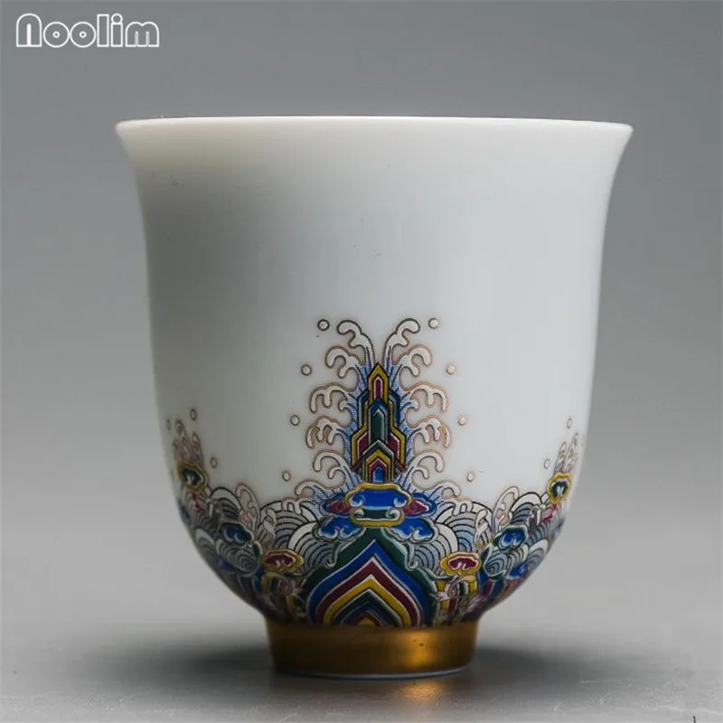 

Enamel Porcelain Ceramic Teacups High Quality Handpainted Tea Cup Chinese Kong Fu Tea Set