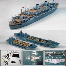 Новый 2016 бумажная модель линкоров диорама хаски Seabord масштабе 1:400