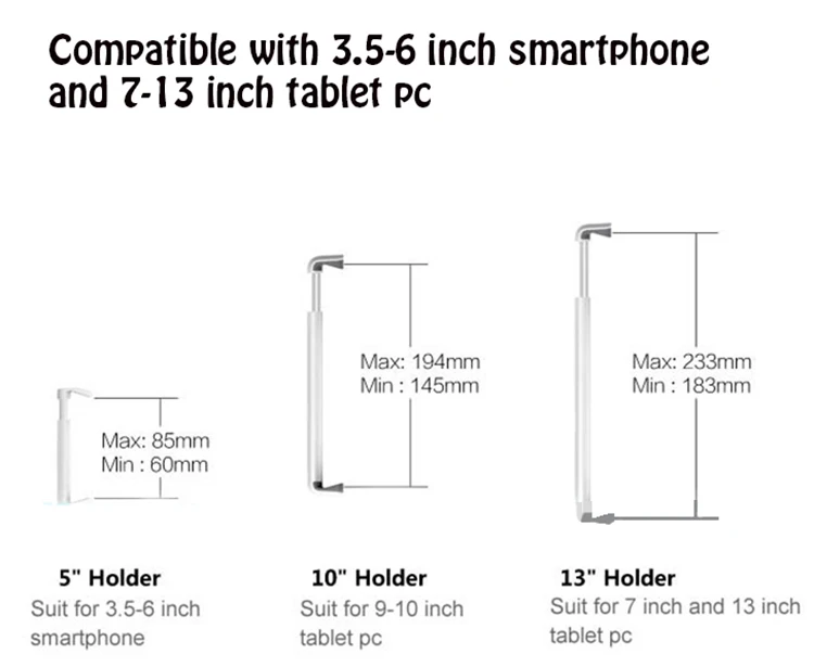 UP-6S Универсальная Подставка для планшета на напольная подставка для 7-13 дюймов планшетный ПК/3,5-6 дюймов смартфон удобный держатель с регулировкой по высоте