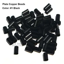 Пластина края медные микро-кольца 3,4*3,0*6,0 мм черная микро соединительная трубка 1000 шт/партия бисер с перьями Dread кольцо