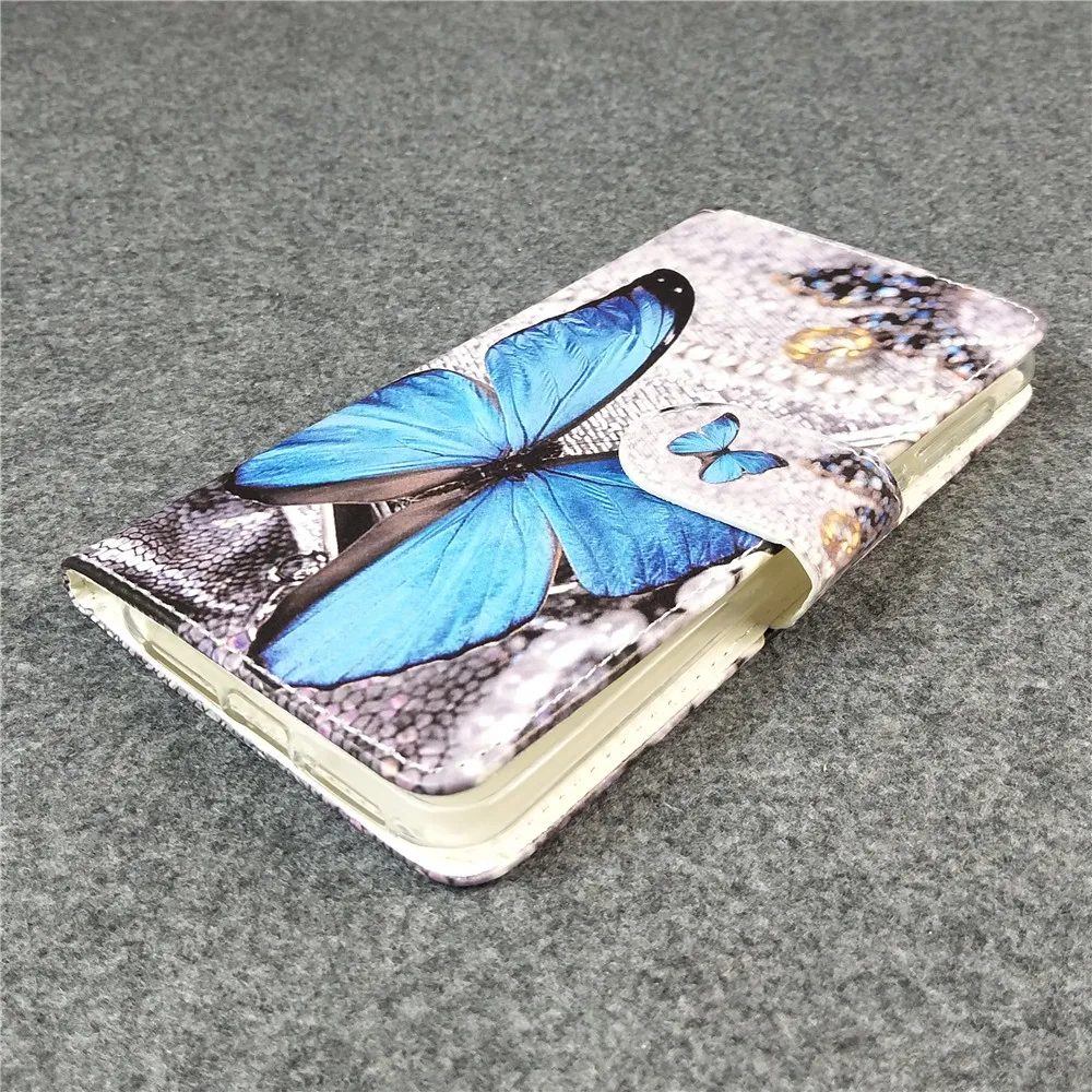 

New Butterfly Flower Flag Designer Wallet Flip Stand Book Cover Case For Alcatel 3X 3 X 5058y 5058i 5.7" Dual sim